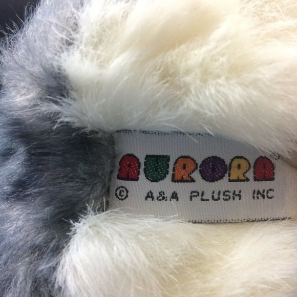 Aurora Horned Owl Plush White Gray 9" Stuffed Animal Toy Realistic Orange Eyes - Picture 10 of 12